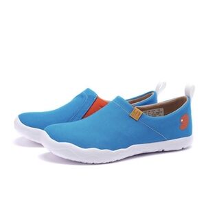 NWOB UIN Toledo Navy Blue Canvas Walking Lightweight Breathable Slip On Shoes